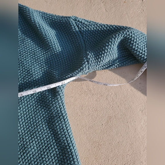 Lucky Brand Green Knit Pullover V-Neck Sweater Size Small - Picture 6 of 8